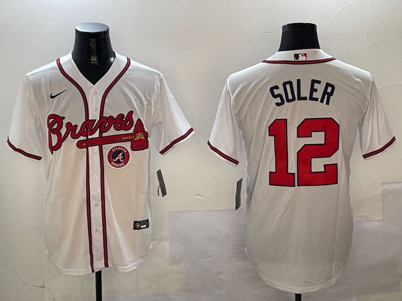 Men Atlanta Braves #12 Soler White Game 2024 Nike MLB Jersey style 4->atlanta braves->MLB Jersey